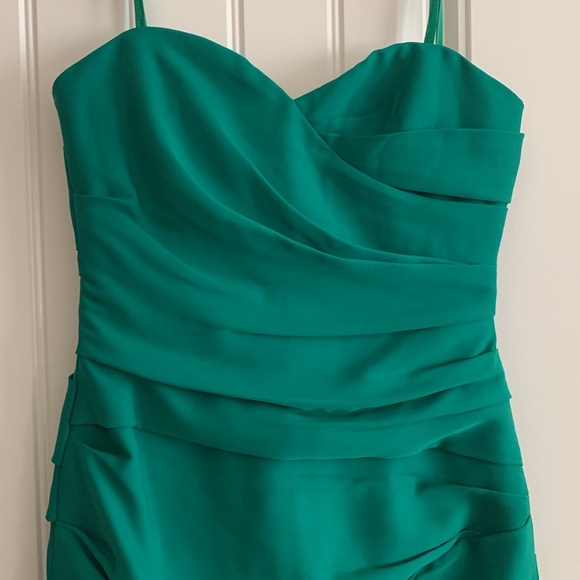 BCBG MAXAZRIA emerald green strapless dress NEW 6 - Picture 10 of 11